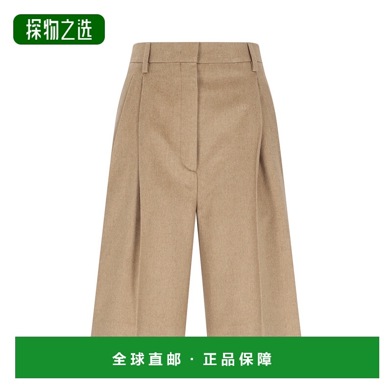 香港直邮Prada 普拉达 女士 棕色裤子 P273HOOO165F0040