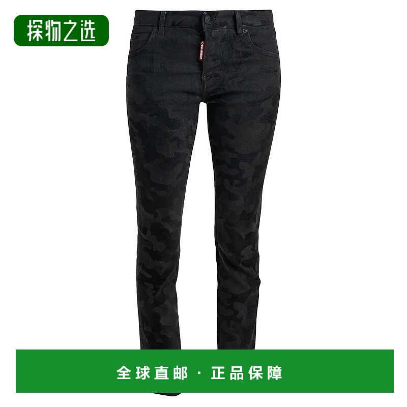 香港直邮Dsquared2 二次方 女士 休闲长裤 black黑色 舒适时尚