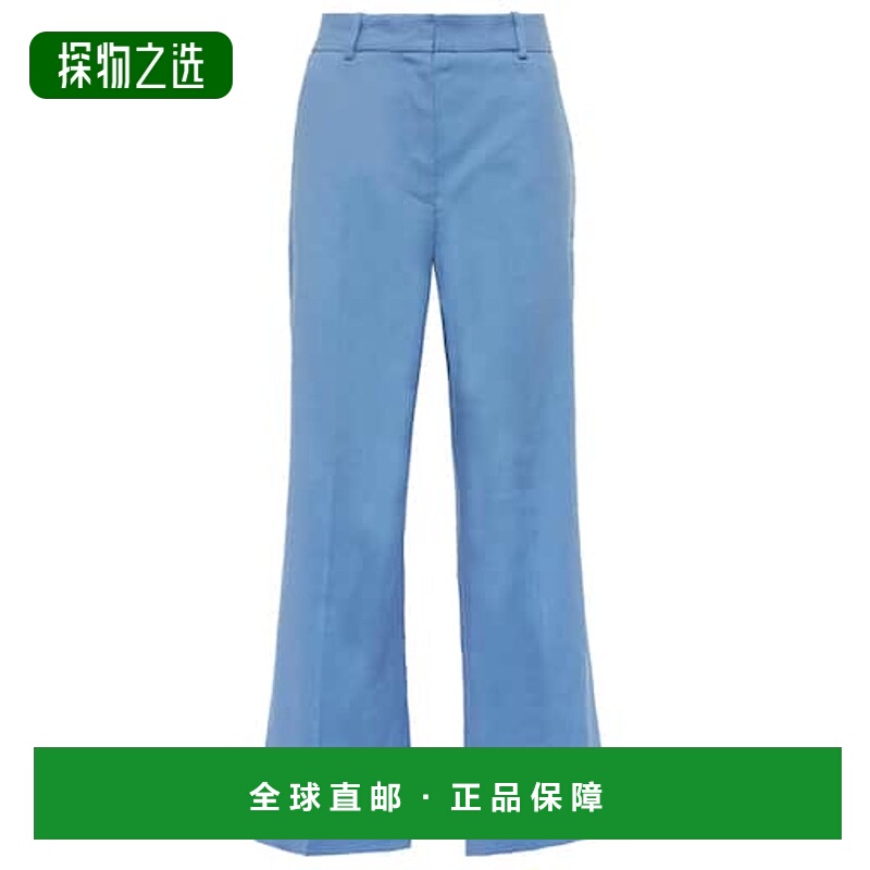 香港直邮JOSEPH 约瑟夫 女士 亚麻混纺高腰喇叭长裤