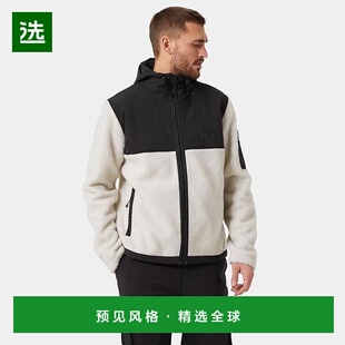 欧洲直邮Helly Hansen 男士黑色涤纶Patrol夹克海丽汉森绒绒外套