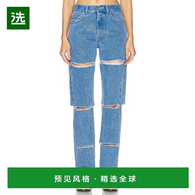 1h可退 香港直邮Marni 玛尼 女士 破洞牛仔裤 PAJD0520S0USCW91