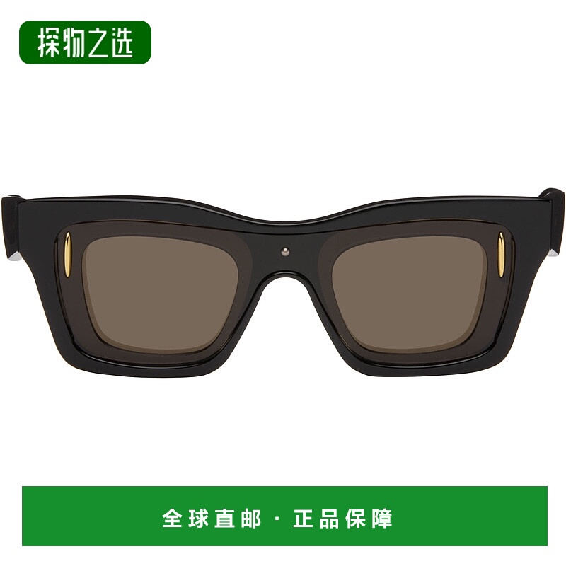 1h可退 香港直邮LOEWE 罗意威 男士 黑色 Signature 太阳镜 LW401