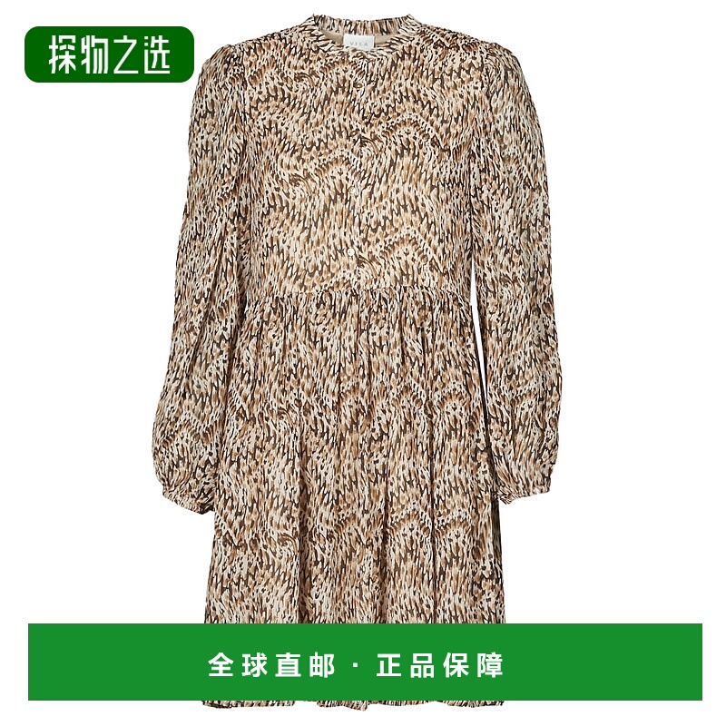 欧洲直邮Vila  VISUNARA 女装短款连衣裙 14060365-HUMUS