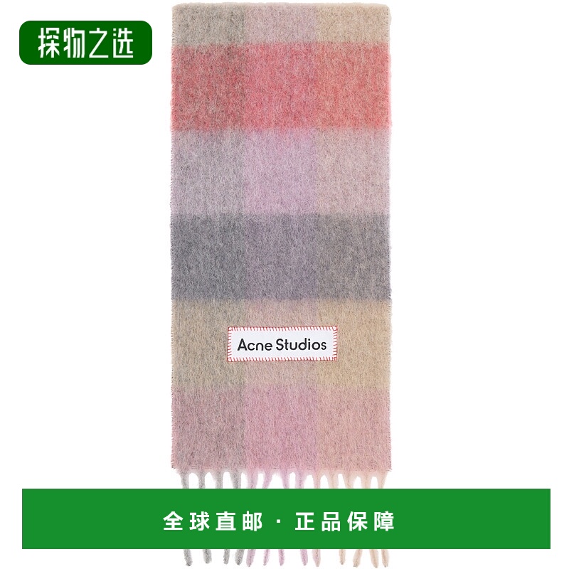 香港直邮Acne Studios 艾克妮 女士 粉色 & 紫色 Mohair Checked
