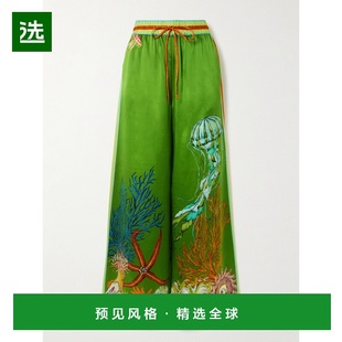 1h可退 香港直邮ALÉMAIS 女士 + Sam Pauletto Aquatica 印花真丝