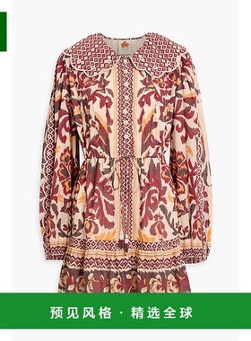 香港直邮FARM RIO 女士 印花棉纱迷你连衣裙 325339TOUCANSSCARFC