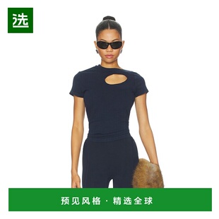 1h可退 香港直邮Ottolinger 女士 Donut 带里衬深海蓝T恤 1151069