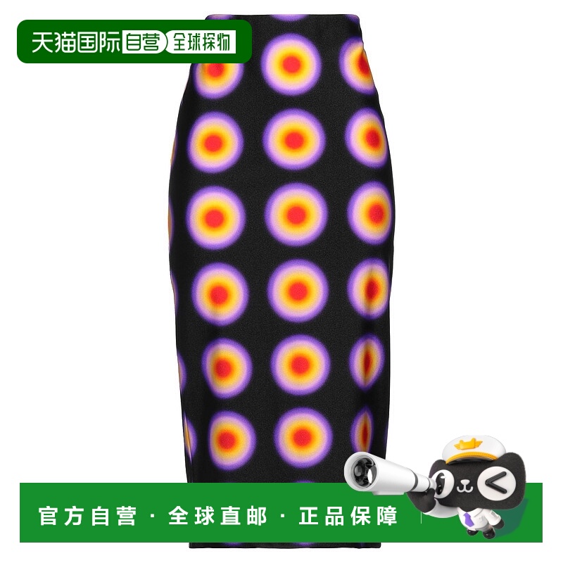 1h可退 香港直邮Sportmax 斯宝麦斯 女士 中长半身裙 black黑色