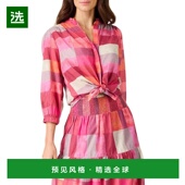 美国直邮 女装 nic 1h可退 zoe 日落格子棉质女友衬衫 衬衫 舒