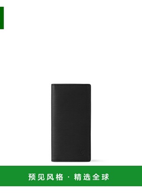 1h可退 欧洲直邮LV/路易威登 Brazza男士黑色皮革长款钱包卡包