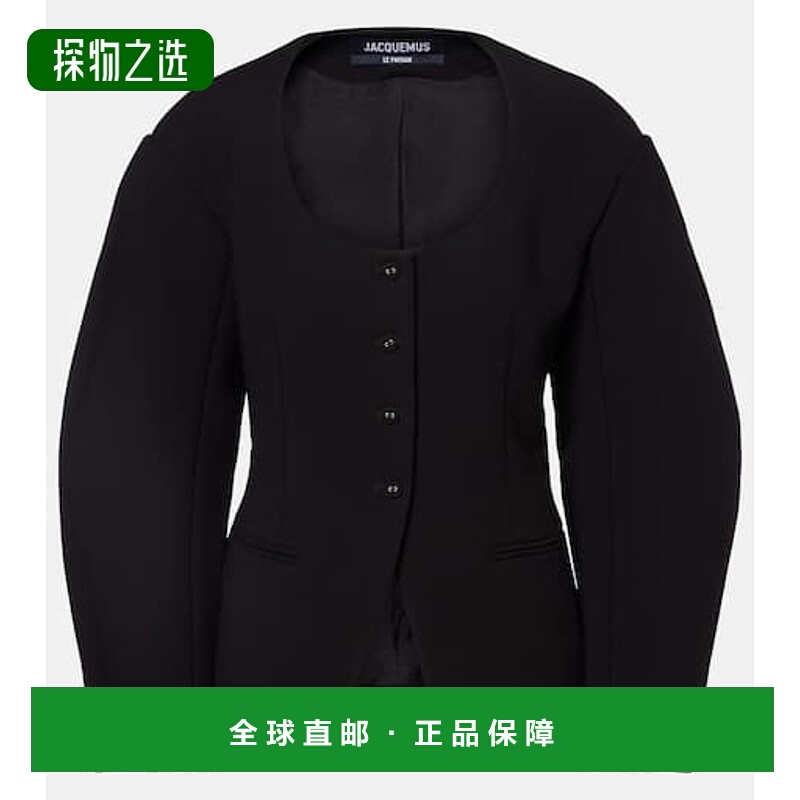 香港直邮Jacquemus 女士 卵形夹克 black黑色 舒适时尚