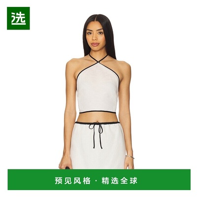 1h可退 香港直邮ONIA 女士 Air 亚麻短款挂脖上衣 WCT8101