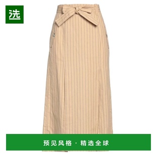 1h可退 【美国直邮】MAJE Maxi Skirts 女士半身裙 74 棉 26 亚麻