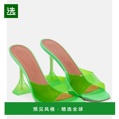 1h可退 香港直邮Amina Muaddi 女士 Lupita PVC 凉拖 green绿色