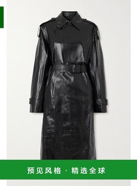 1h可退 香港直邮Mackage 女士 Adriana 双排扣束带皮革风衣 Adria