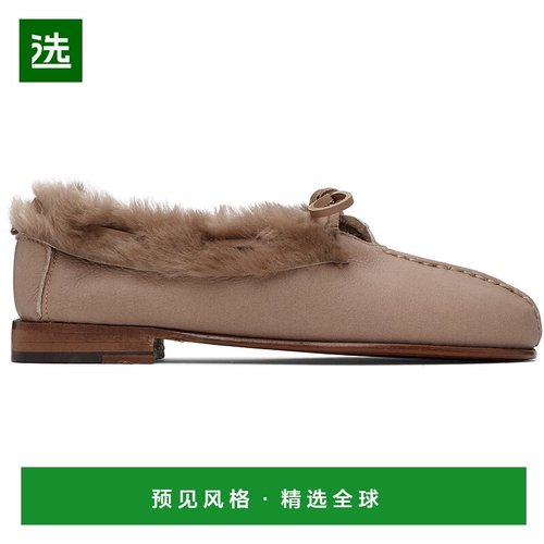 1h可退 香港直邮Hereu 女士 灰褐色 Tilla Shearling 乐福鞋 TISH