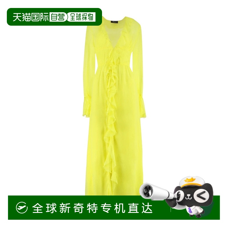 香港直邮Blumarine logo礼服裙 2A155SN0235荷叶边