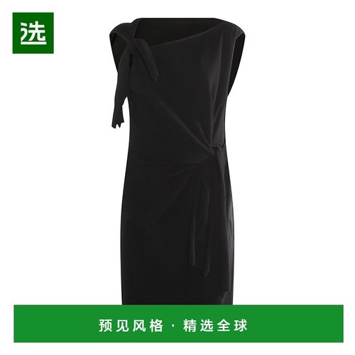 1h可退 香港直邮Moschino 莫斯奇诺 女士 黑色羊毛连衣裙 252D048