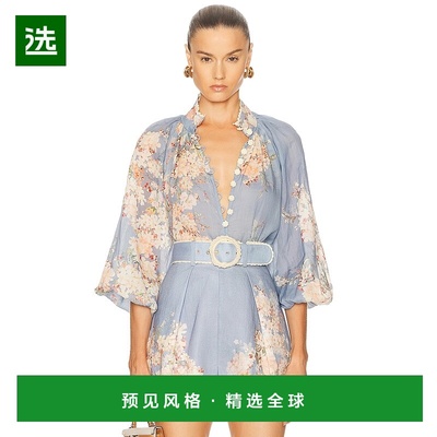 1h可退 香港直邮ZIMMERMANN 女士 Cascadian 翻腾衫 3548TSS255