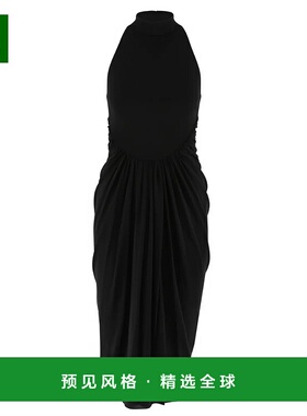 1h可退 香港直邮Alaïa 女士 褶皱连衣裙 AA9R13606J050 black黑色