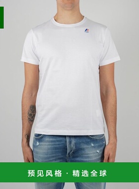 香港直邮K-WAY 男士T恤 K007JE0001 SS2023 白色 K-WAY MEN'S K00