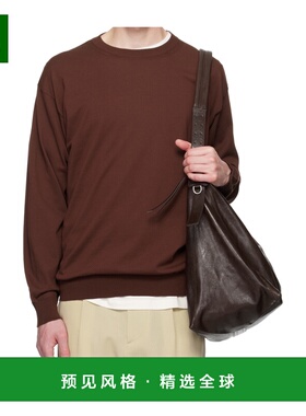 香港直邮AURALEE 男士针织衫 A25SP01KABROWN SS2025 红色 圆领长