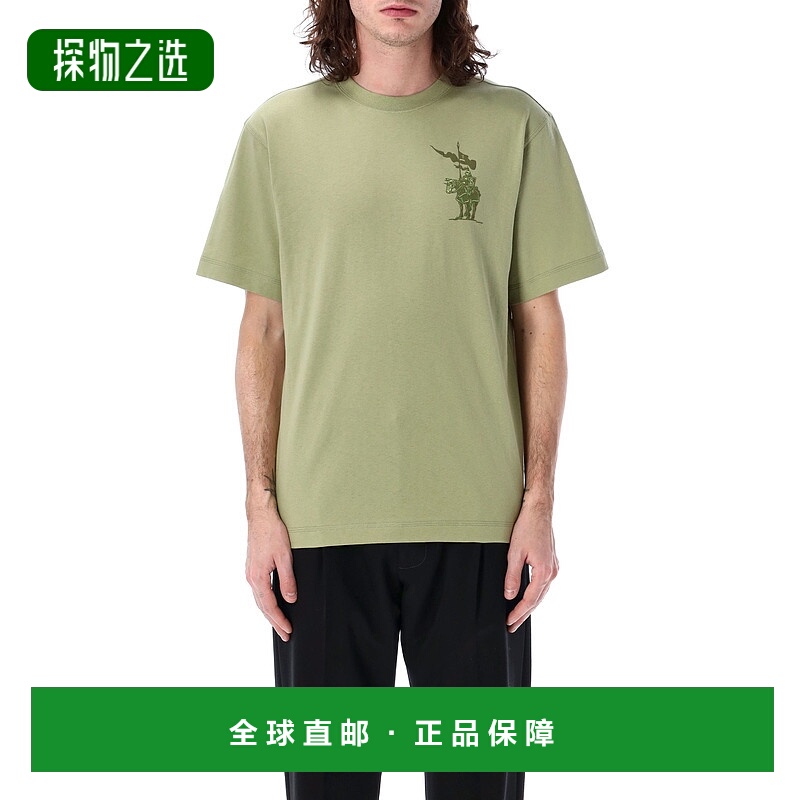 1h可退 香港直邮BURBERRY 男士T恤 8102450C1744 SS2025 绿色 EKD
