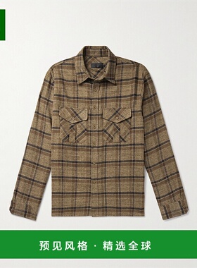 1h可退 香港直邮NILI LOTAN 男士 Christophe 格纹棉质法兰绒衬衫