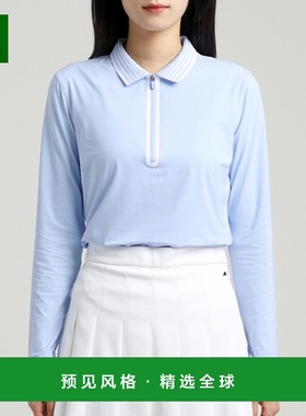 韩国直邮G/fore高尔夫长袖上衣女款浅蓝色休闲防晒G4LS23K863