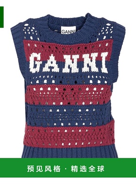 1h可退 香港直邮GANNI 甘尼 女士 条纹针织背心 K2568 colorful花