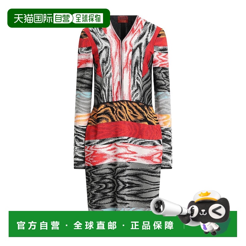 香港直邮MISSONI 米索尼 女士 中长连衣裙 red红色 舒适时尚
