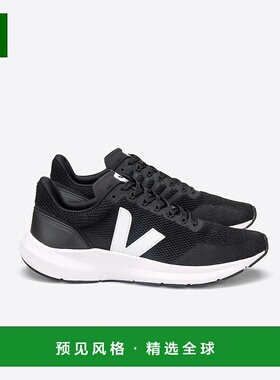 欧洲直邮VEJA Marlin系列黑色/白色热塑性聚氨酯V标识跑鞋 男