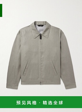 1h可退 Brioni 布里奥尼 男士 亚麻混纺短夹克 SLV90LPC1
