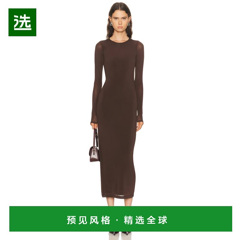 1h可退 香港直邮wardrobenyc 女士 透视中长连衣裙 W5091F25NY
