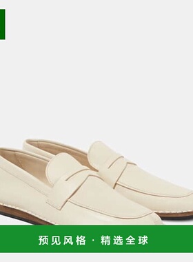 1h可退 香港直邮The Row 女士 Cary 皮质乐福鞋 white白色 舒适时