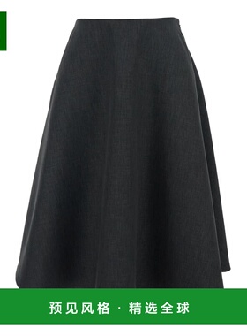 香港直邮MSGM 女士半身裙 3942MDD1225780798 AW2025 灰色 拉链半