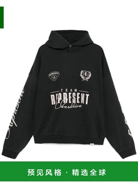 香港直邮Represent 男士卫衣 MLM4114404 SS2025 黑色 长袖卫衣