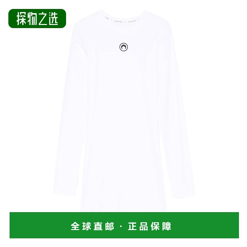 香港直邮Marine Serre 女士 Logo 羅紋針織迷你連身裙 WDR267ACJE