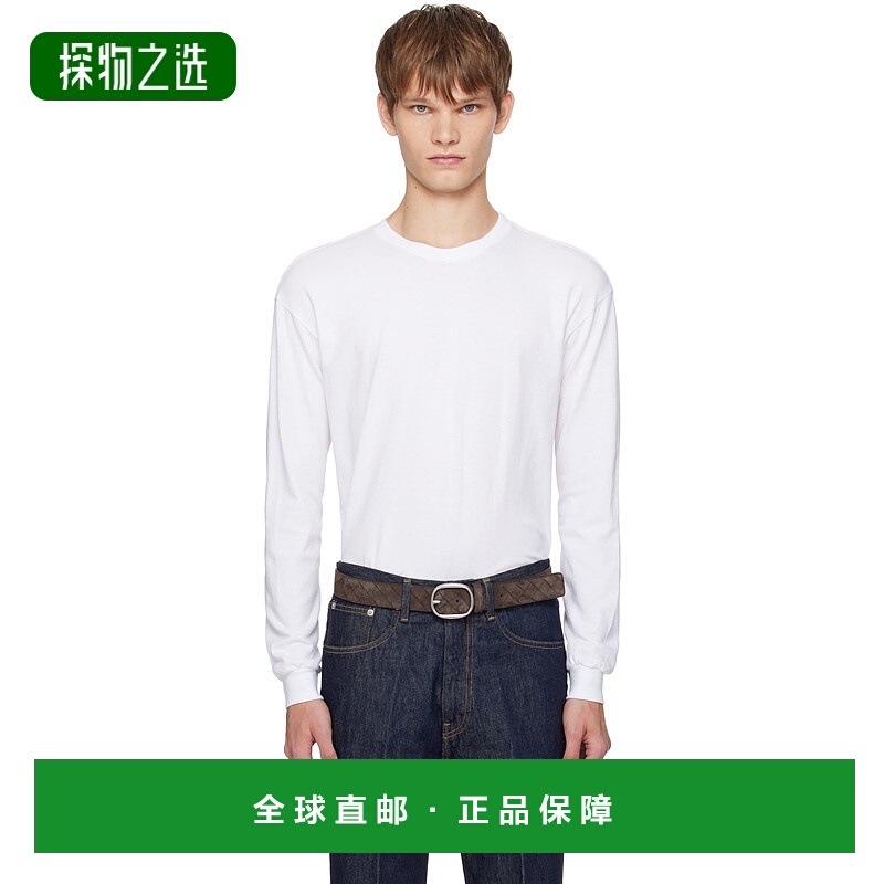 香港直邮AURALEE 男士 白色 Seamless 长袖 T 恤 A00T02ST针织