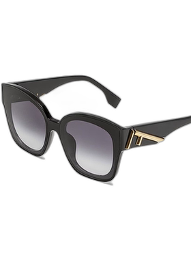 欧洲直邮Fendi芬迪女士户外轻便方框墨镜黑色F图案简约百搭休闲