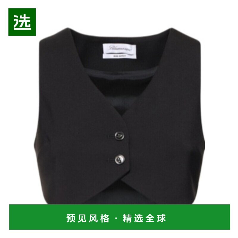 香港直邮Blumarine 纽扣短款马甲 78I-P0D115