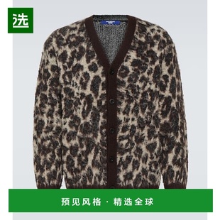 香港直邮Junya 豹纹提花针织开衫 Watanabe 男士 渡边淳弥 1h可退