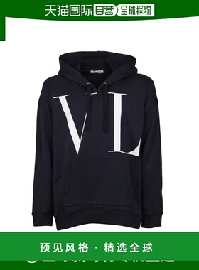 【99新未使用】香港直邮Valentino 海军蓝色Logo印花卫衣 SV3MF05