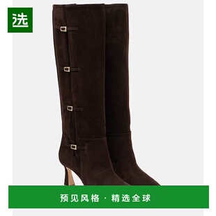 1h可退 香港直邮Malone Souliers 女士 Nolan 70 绒面革及膝靴子