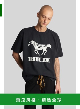 香港直邮RHUDE 男士T恤 428975RHFW25TT01012 AW2025 黑色