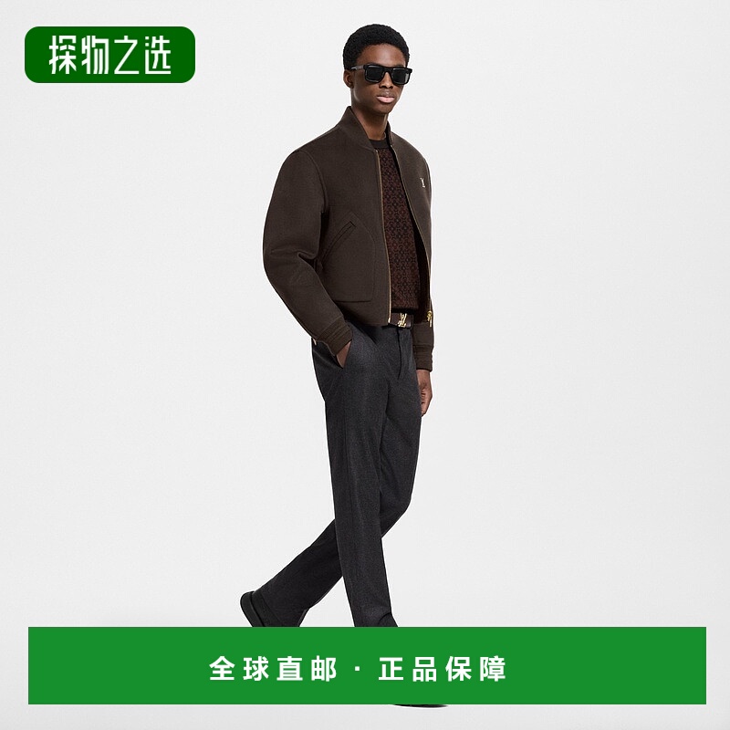 自营1h可退 欧洲直邮LV路易威登 男士黑色小牛皮logo标识短靴