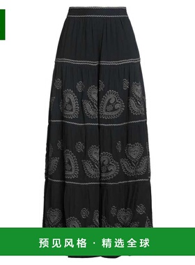 1h可退 香港直邮ANTIK BATIK 女士 长款半身裙 black黑色 舒适时