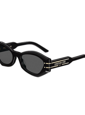 欧洲直邮DIOR/迪奥24新款 男女通用黑色醋酸金属线框灰镜片蝴蝶墨