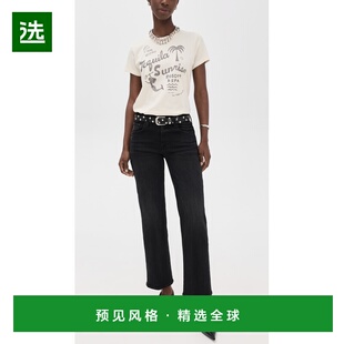 1h可退 香港直邮mother 女士 Rambler Flood 中腰拉链牛仔裤