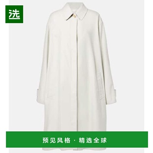 1h可退 香港直邮The Row 女士 Pluma 棉质羊绒大衣 white白色 舒